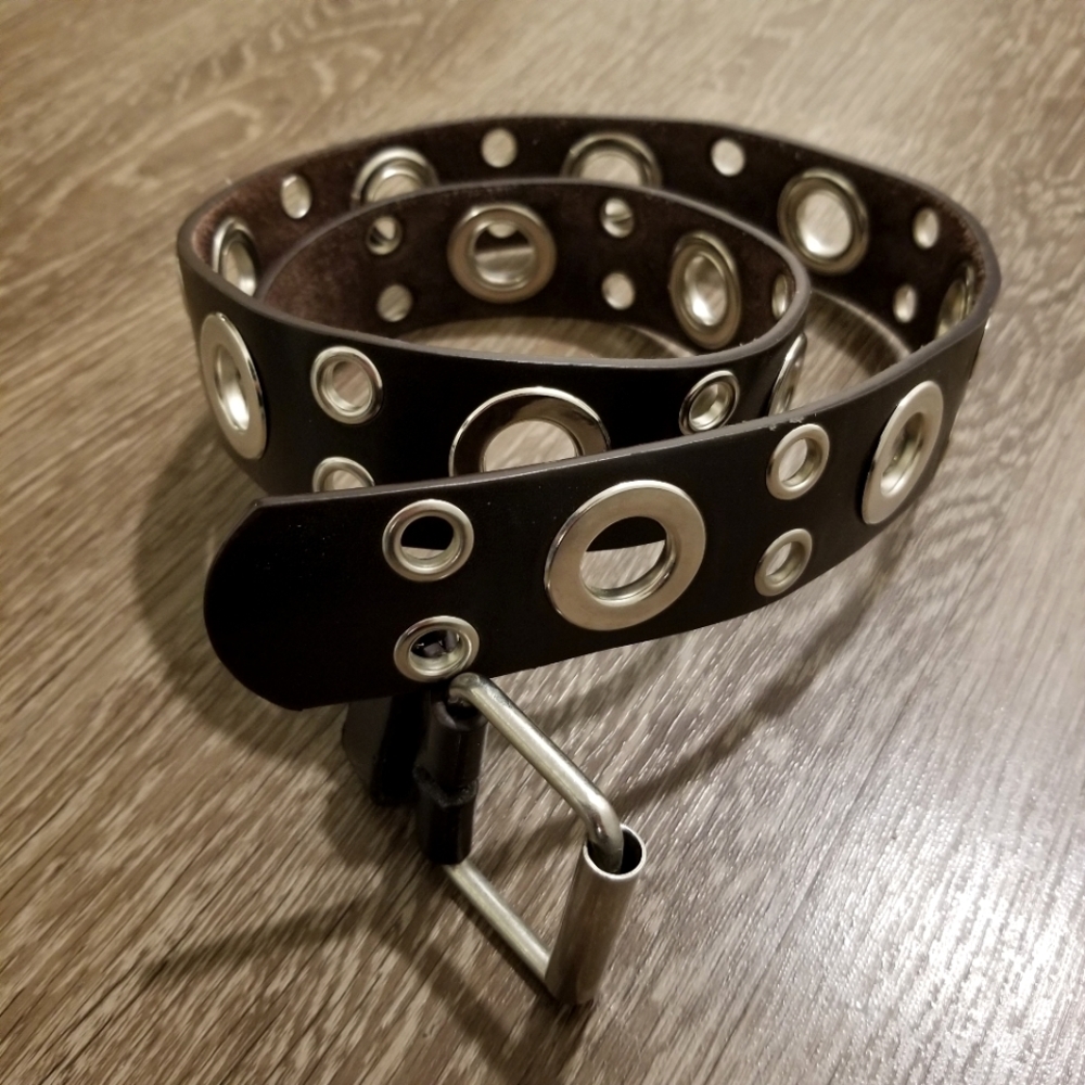 Dark Brown Genuine Leather Belt Size S/M